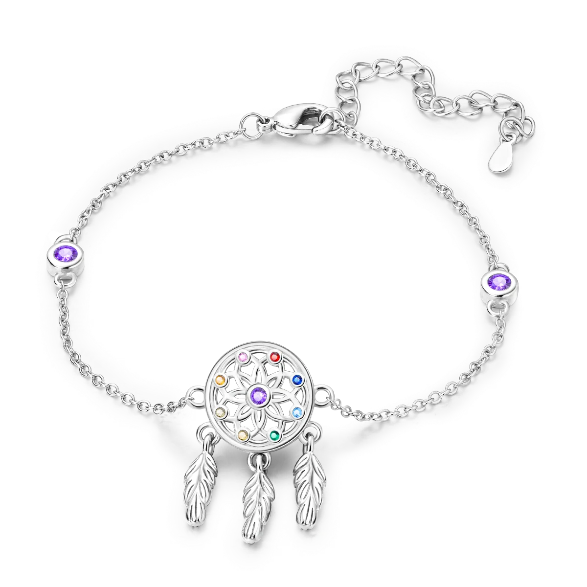 Pulsera en Plata Estilo Dijes