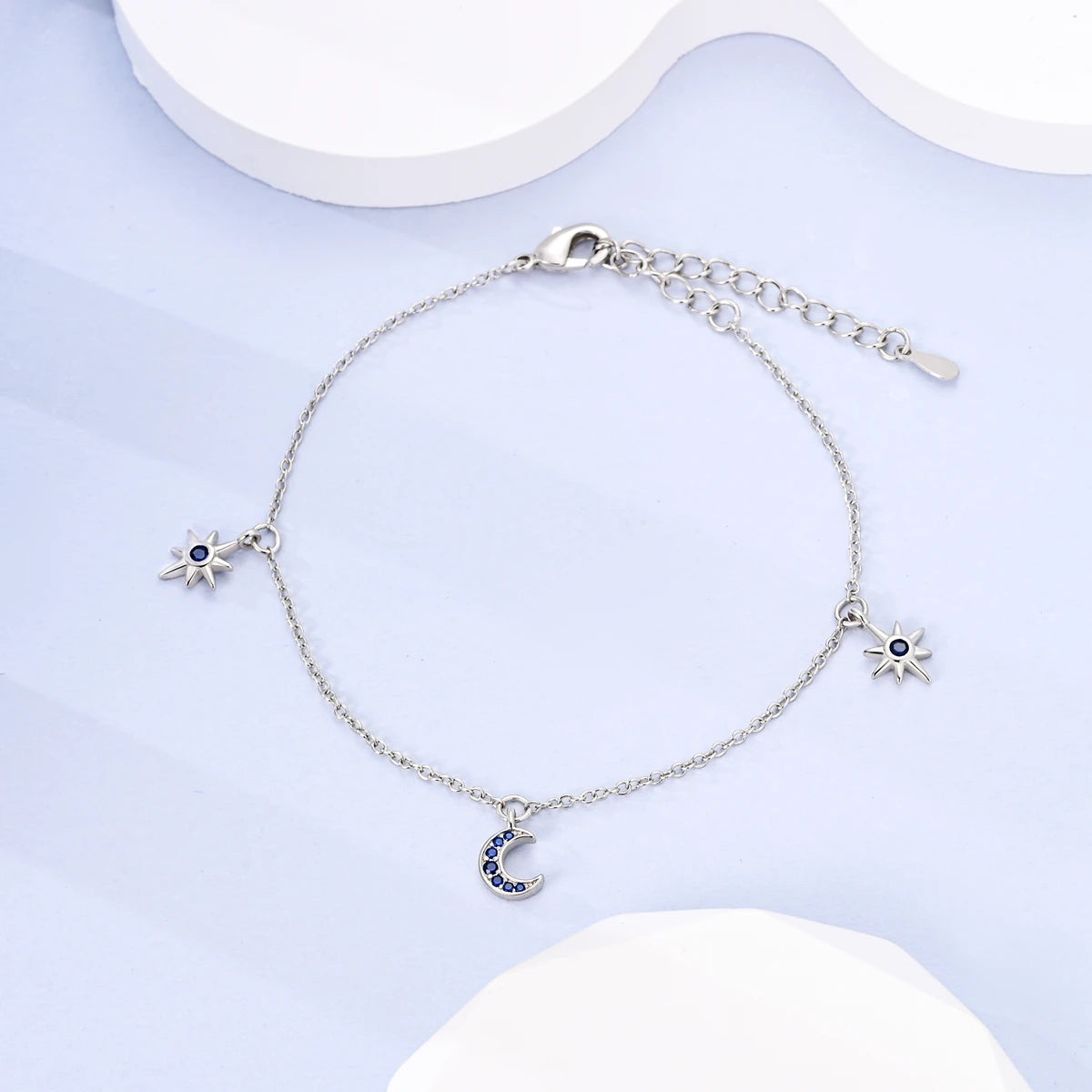 Pulsera en Plata Estilo Dijes