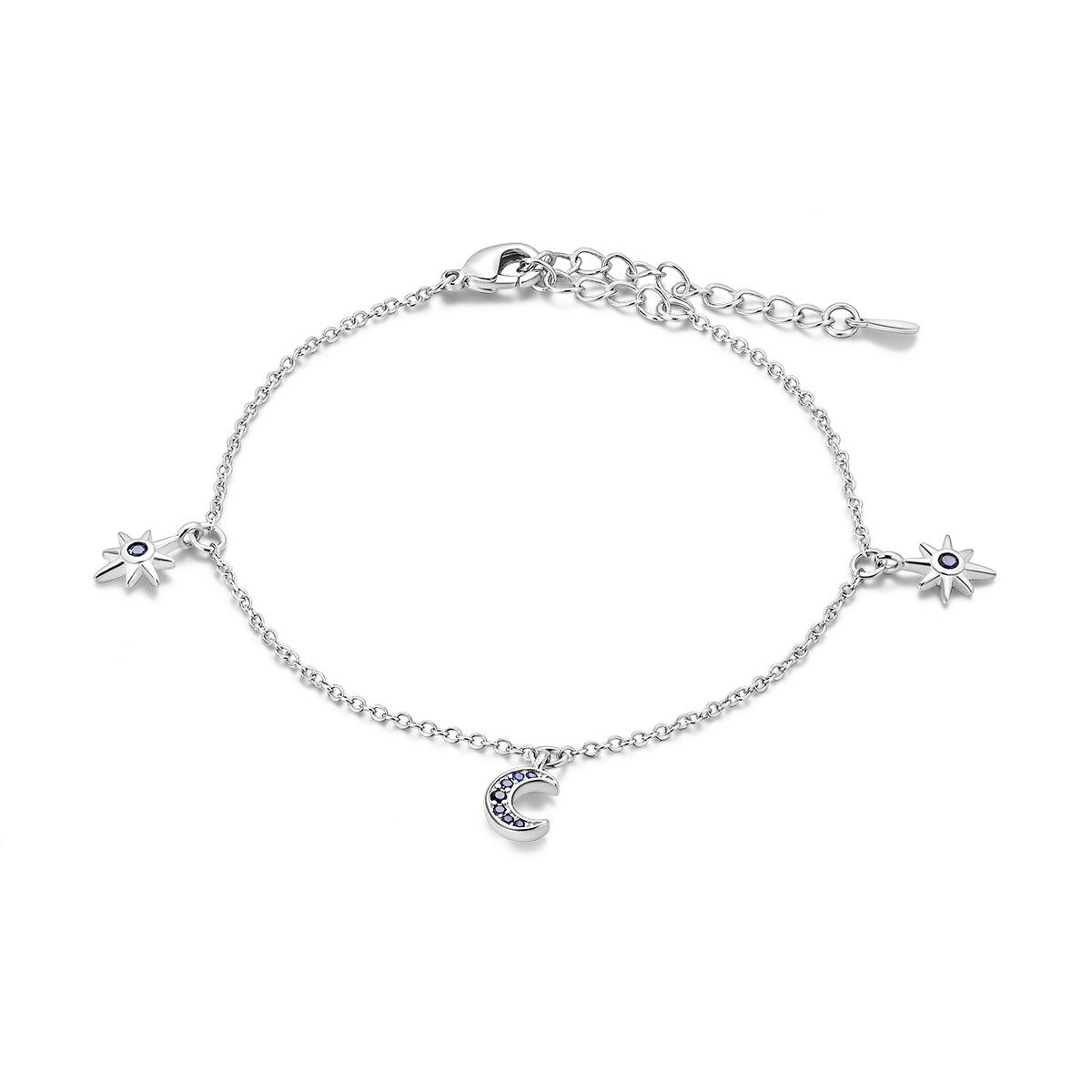 Pulsera en Plata Estilo Dijes