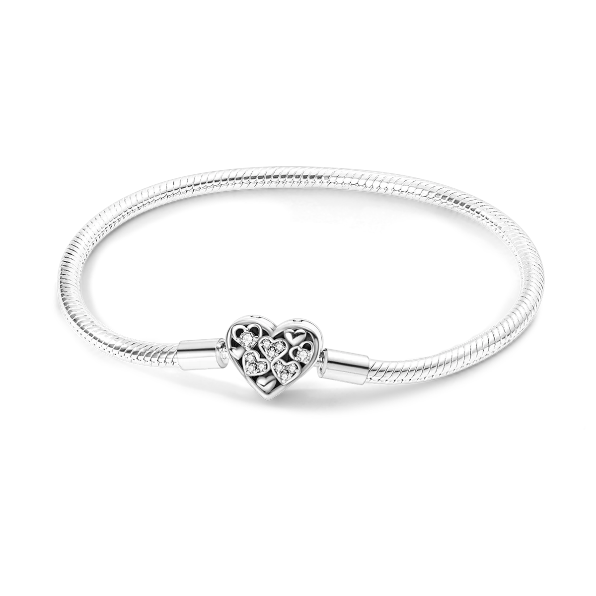 Pulsera en Plata Estilo Dijes