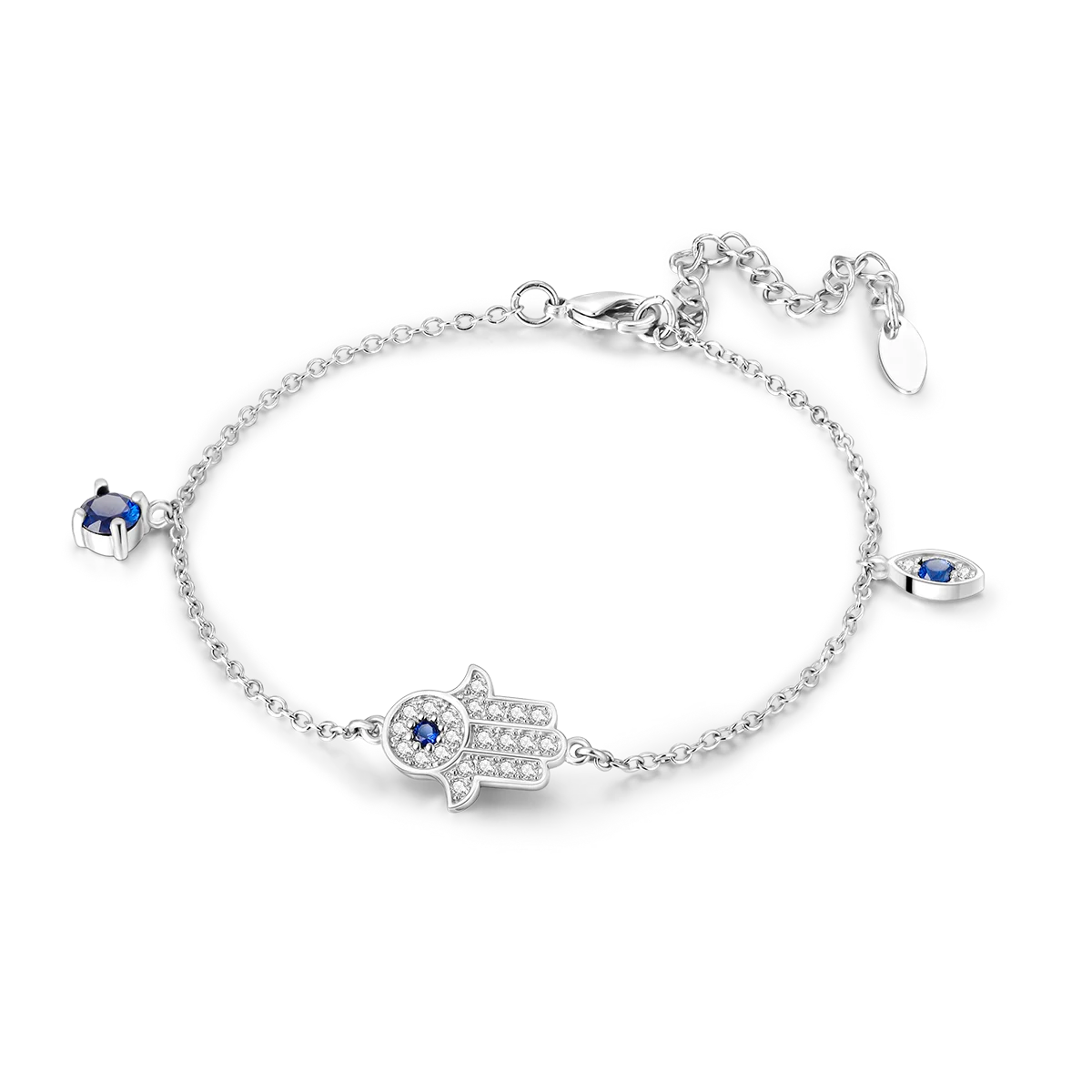 Pulsera en Plata Estilo Dijes